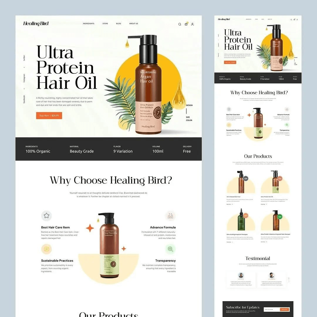 Healing Bird: A Hair Care Store Rebuilt Around Conversion
